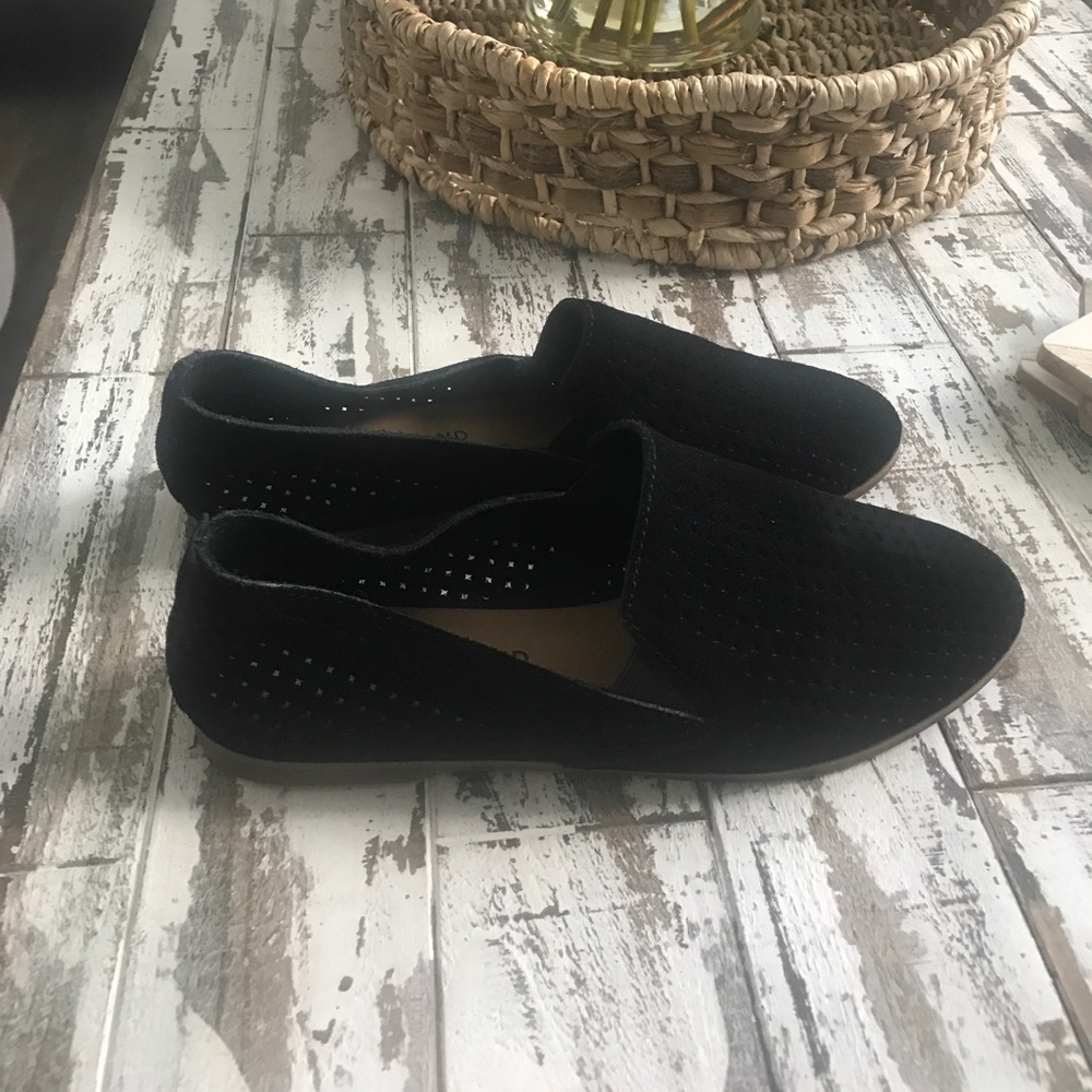 Black Fabric Loafers
